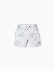 Floral Swim Shorts UPF 80 for Boys 'You&Me', White