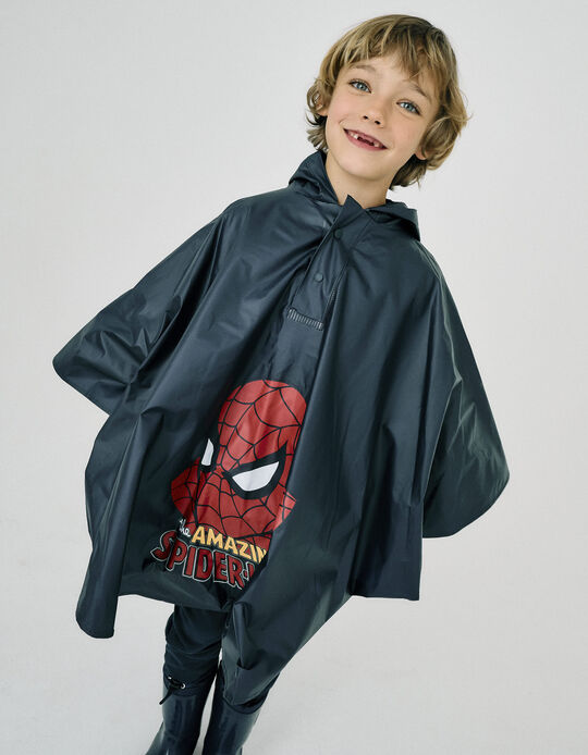 Comprar Online Capa de Chuva Poncho para Bebé e Menino 'Spider-Man', Azul Escuro