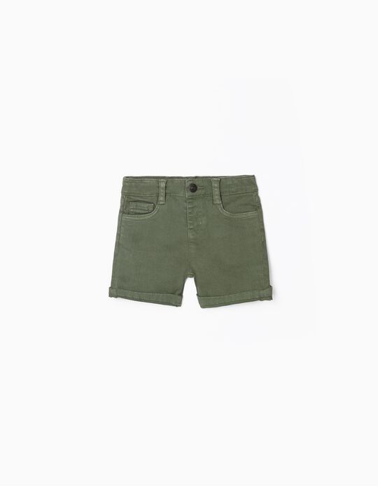 Twill Shorts for Baby Boys, Green