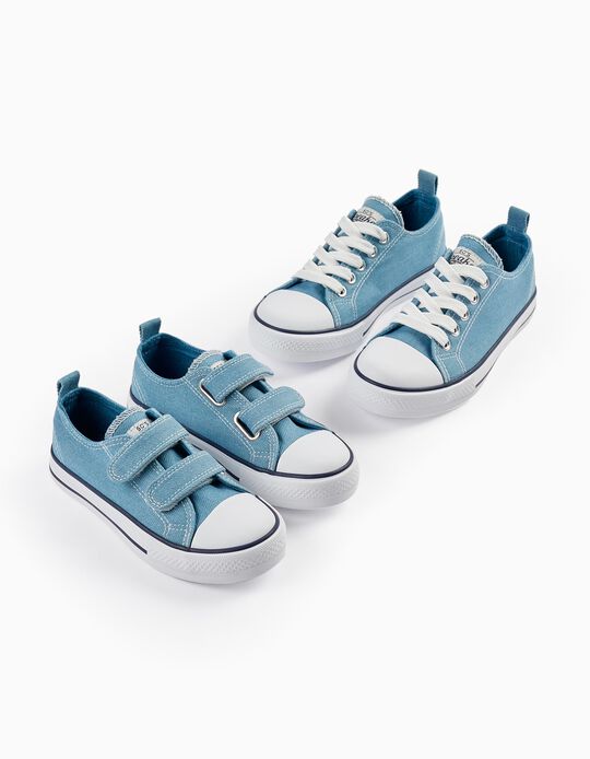 Acheter en ligne Baskets en jean pour enfant '50s Sneaker', Bleu