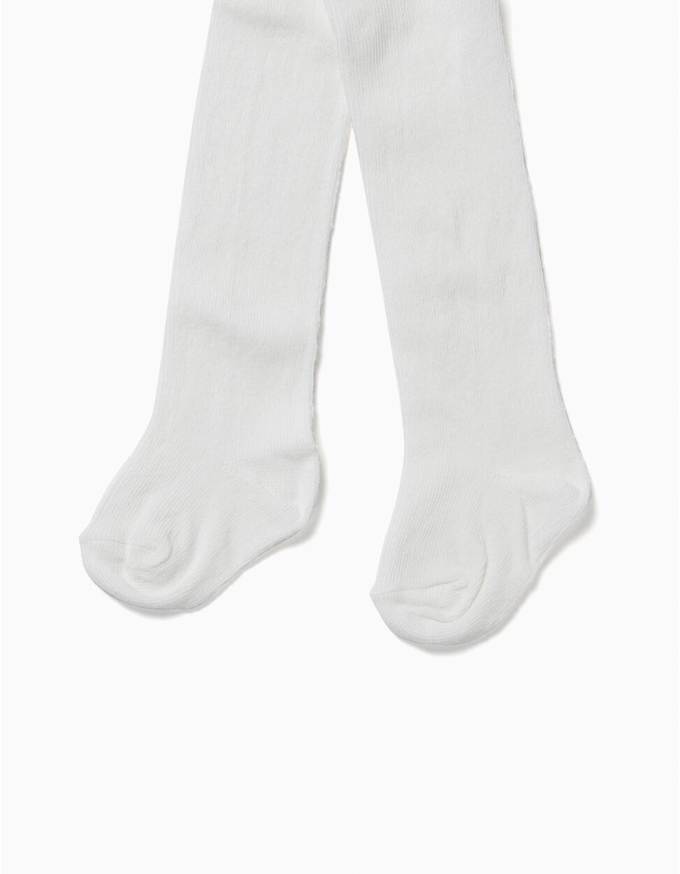 High-Waist Knit Tights for Newborn, White FASHION | Zippy ...