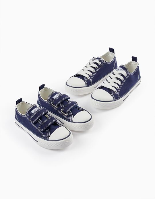 Denim Trainers for Children '50s Sneaker', Dark Blue