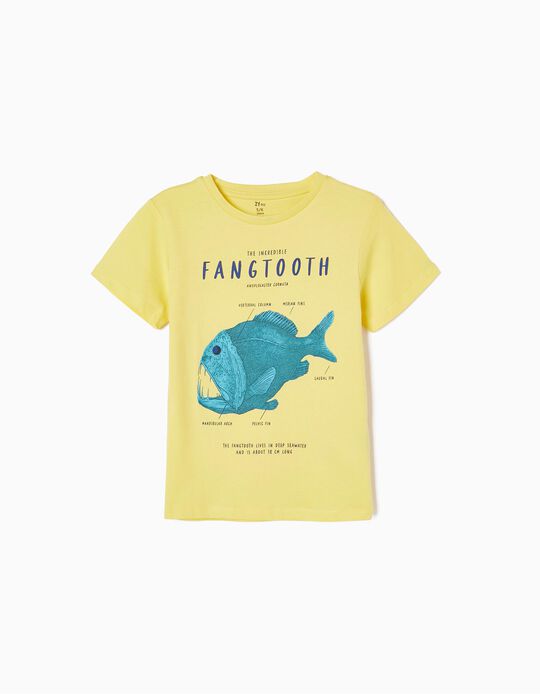 T-shirt for Boys 'Fangtooth', Yellow