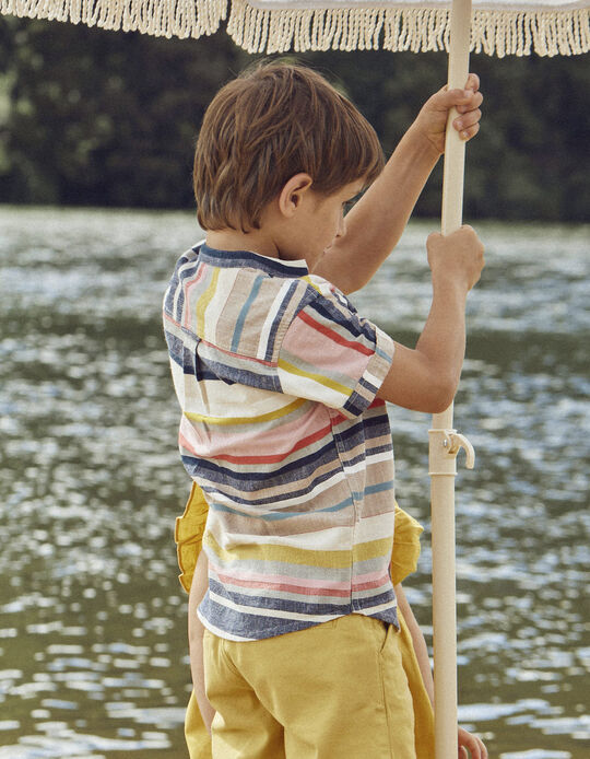 Striped Shirt for Boys, Multicoloured