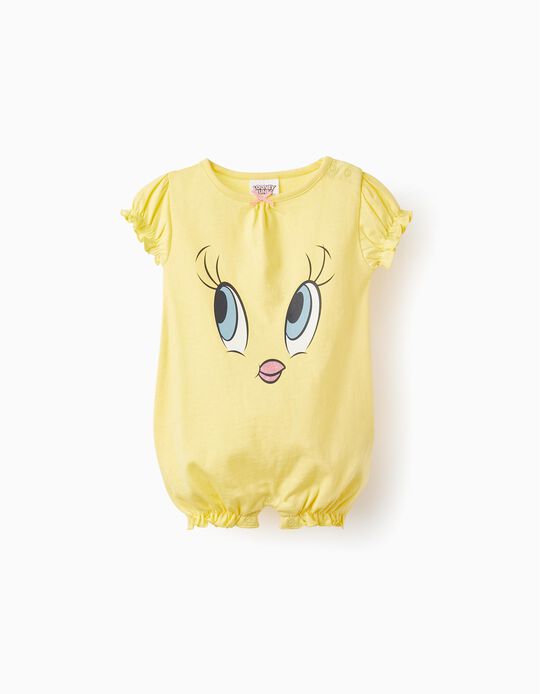 Pijama de Algodón para Bebé Niña 'Tweety', Amarillo