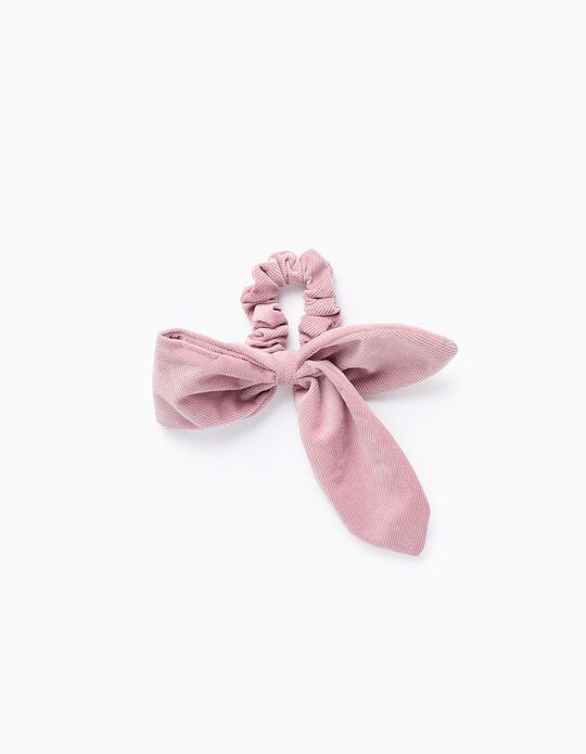 Comprar Online Scrunchie Aveludado com Laço para Bebé e Menina, Rosa