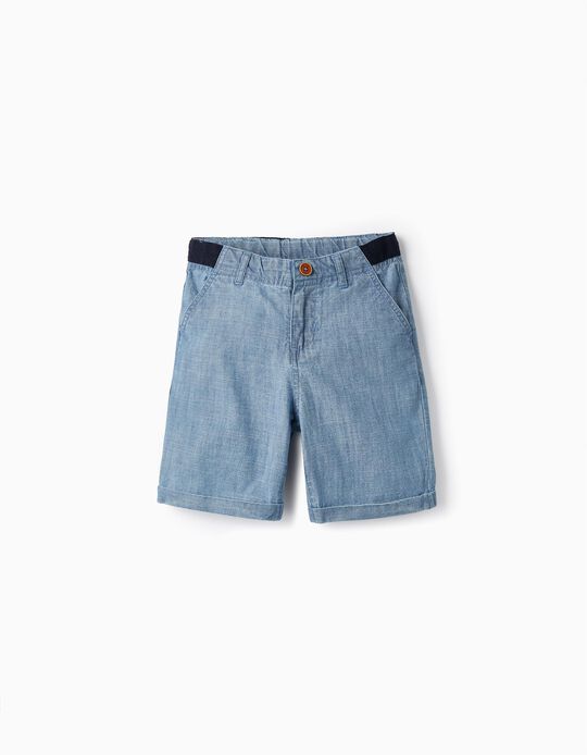 Pantalones Cortos de Mezclilla de Algodón para Niño 'Midi', Azul