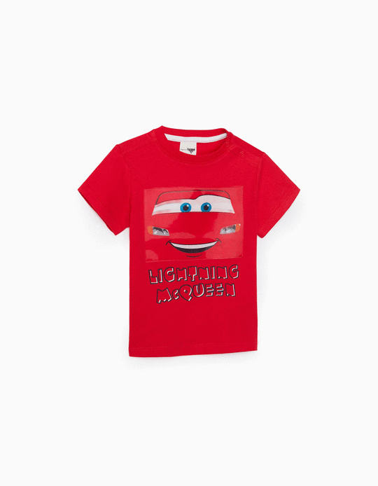 Camiseta para Bebé Niño 'Lightining McQueen', Roja
