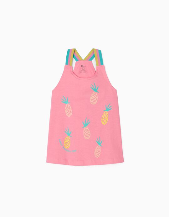 Strappy Top for Girls 'Pineapple', Pink