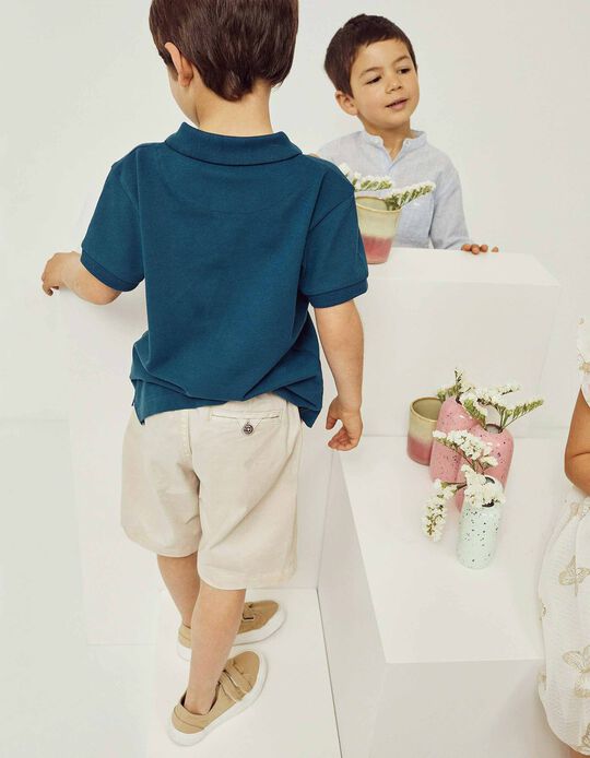 Shorts with Belt for Boys, Beige
