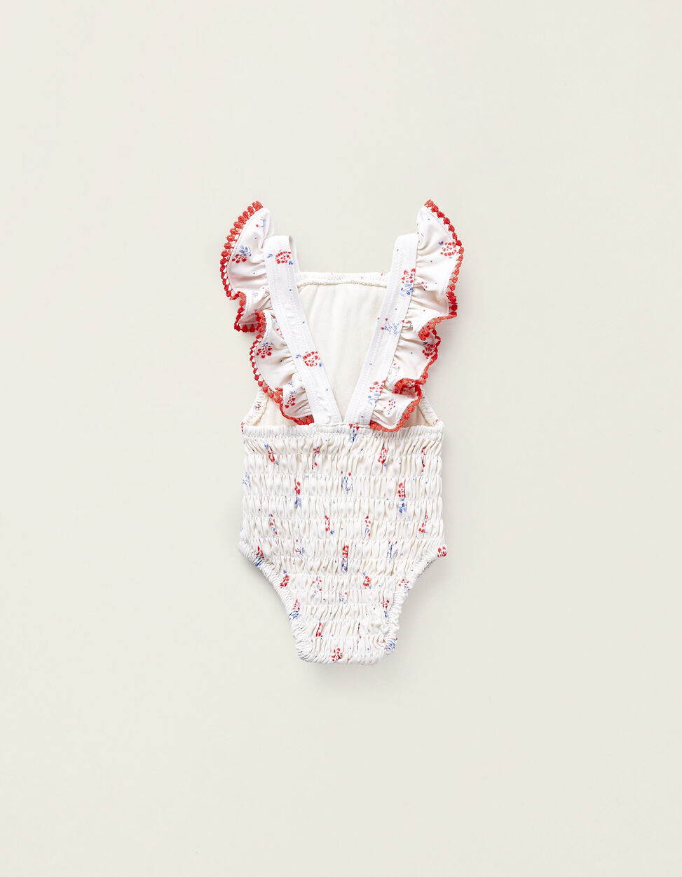 Buy Online UPF80 Swimsuit for Newborn Girls 'Flowers', White