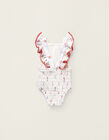 Buy Online UPF80 Swimsuit for Newborn Girls 'Flowers', White