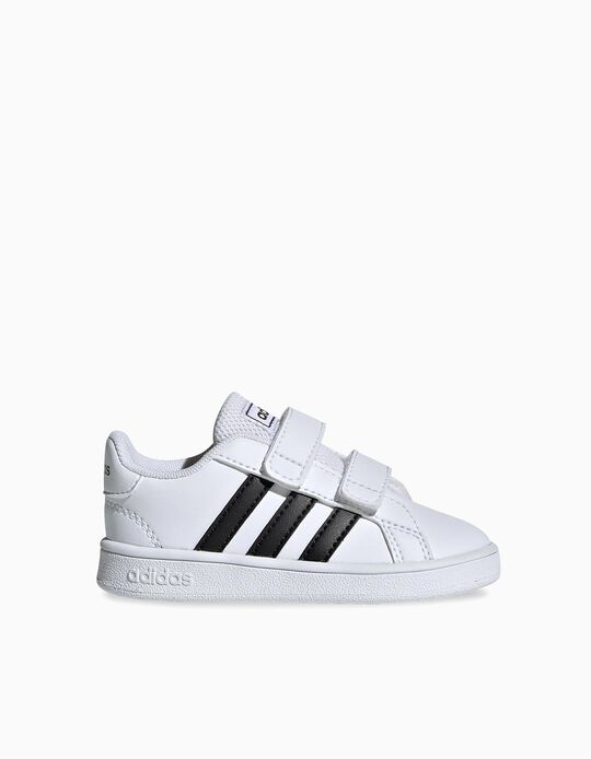 Trainers for Babies, 'Adidas Grand Court', White/Black