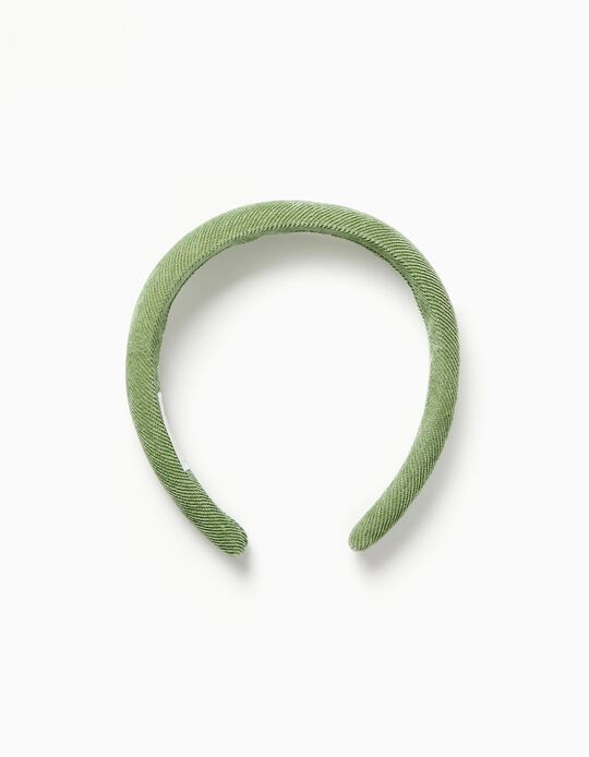 Corduroy Alice Band for Girls, Green