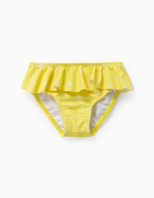 Cuecas de Banho Estampadas para Bebé Menina, Amarelo