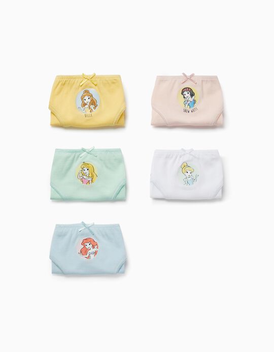 Lot 5 Culottes en Coton Fille 'Princesses de Disney', Multicolore