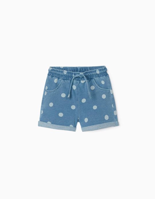 Denim Shorts for Baby Girls, Blue