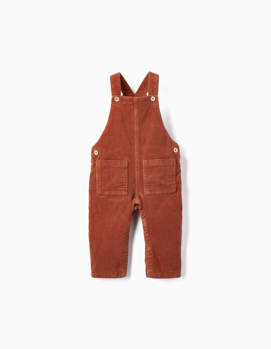 Corduroy Dungarees for Baby Boys, Brown