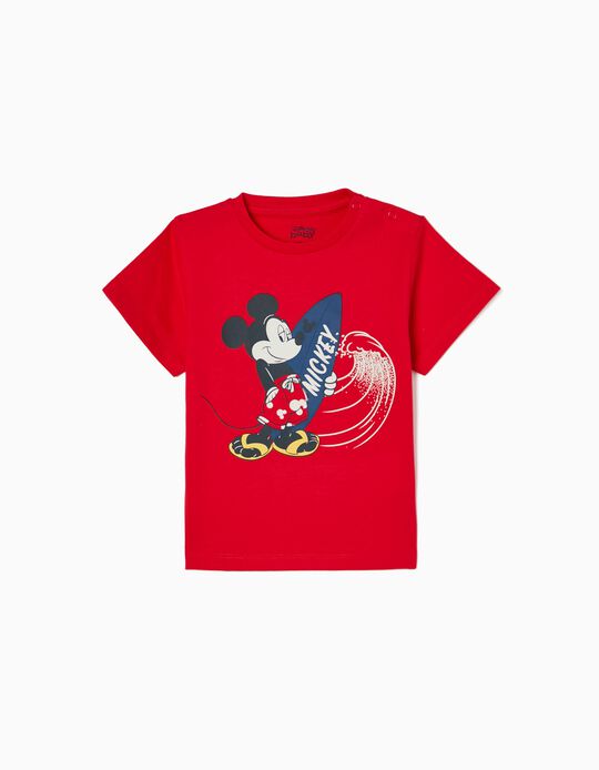 Camiseta para Bebé Niño 'Mickey', Roja
