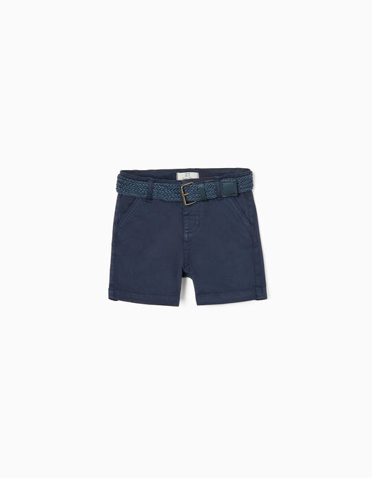 Shorts with Belt for Baby Boys, Dark Blue