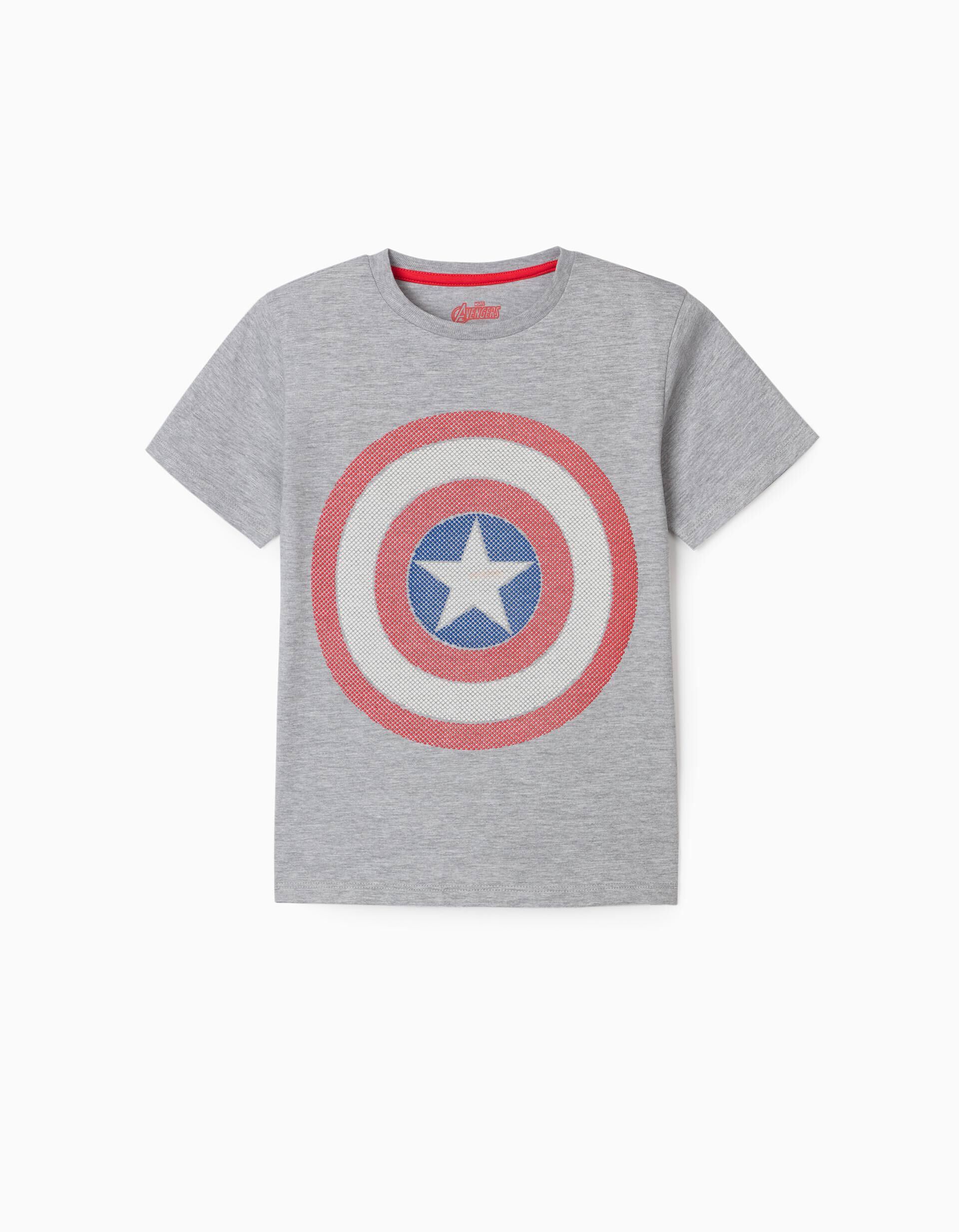 Logoshirt-Marvel Comics-Captain America logo-Enfants T-Shirt-Bleu 