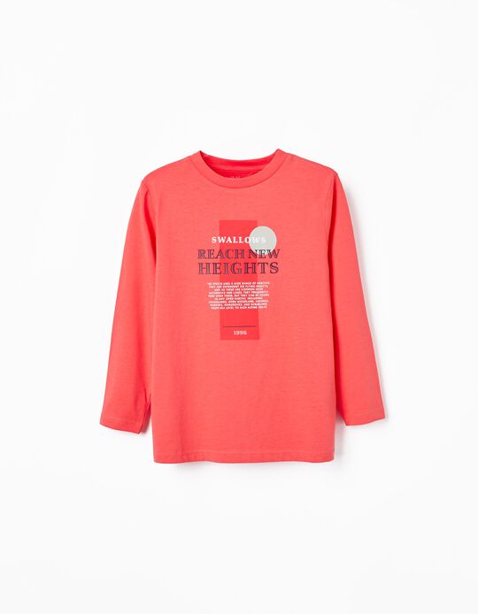 Long Sleeve T-Shirt for Boys 'Swallows', Red