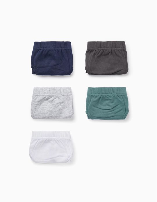 Pack of 5 Cotton Briefs for Boys, Multicolour