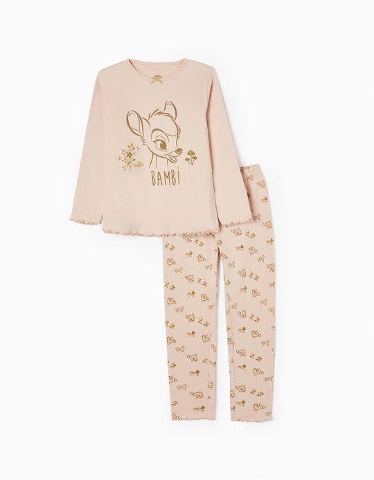Pijama de Algodão para Menina 'Bambi', Bege