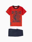 Conjunto T-shirt + Calções para Menino 'Los Angeles', Vermelho/Azul Escuro