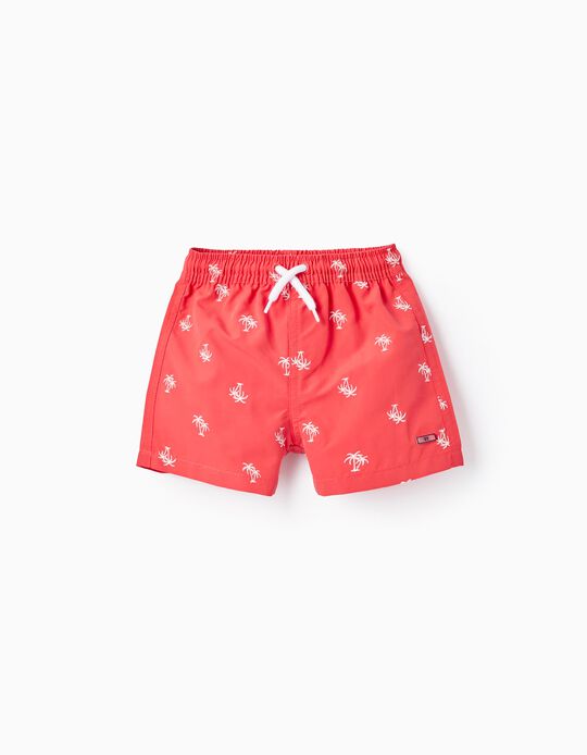 Buy Online Swim Shorts with Embroidery for Baby Boys, Red