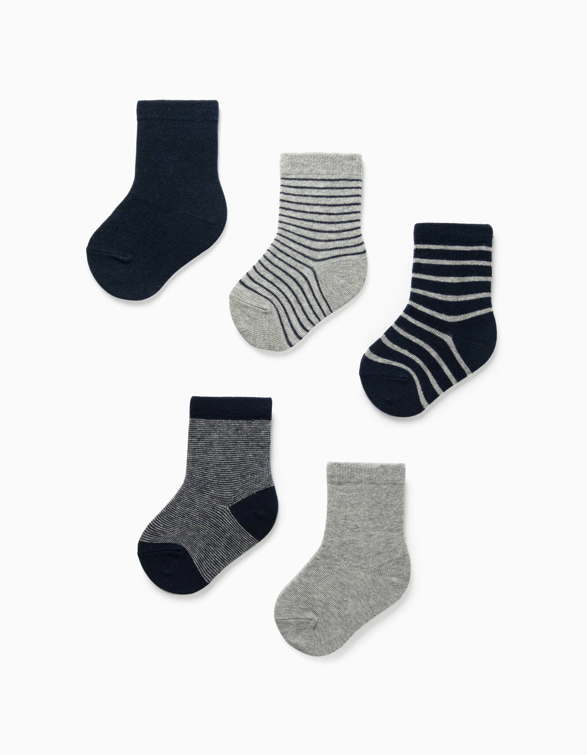 Boys Grey 15 Pairs Ribbed Ankle Socks School Childrens Kids Plain Grey Socks