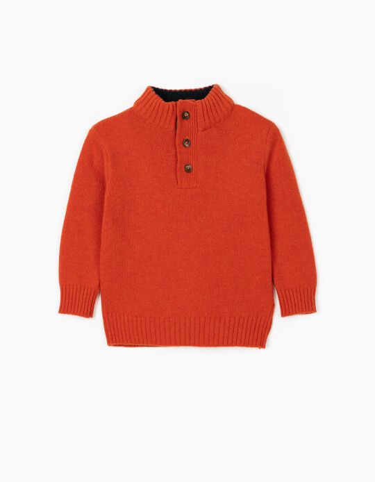 Wool Jumper for Baby Boys, Orange