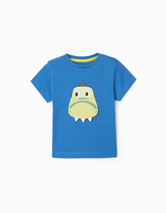 T-Shirt Bébé Garçon 'Meow', Bleu