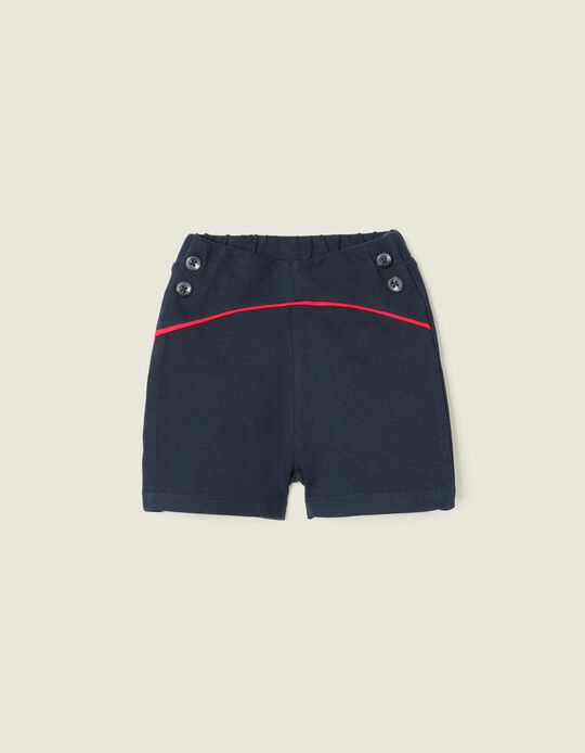Shorts for Newborn Baby Boys, Dark Blue/Red