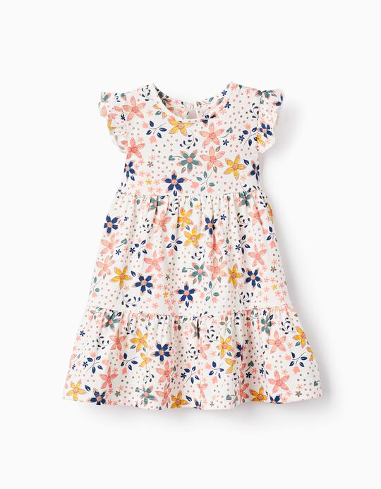 Robe Florale En Coton Pour Bébé Fille, Multicolore