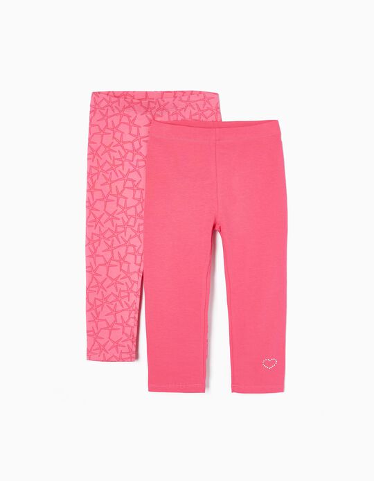 Pack 2 Leggings for Girls 'Seashells', Pink