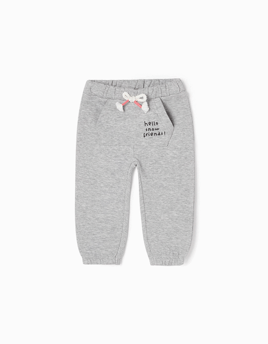 Joggers for Baby Girls 'Fox', Grey