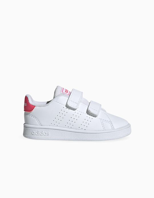 Baskets bébé 'Adidas Advantage', blanc/rose