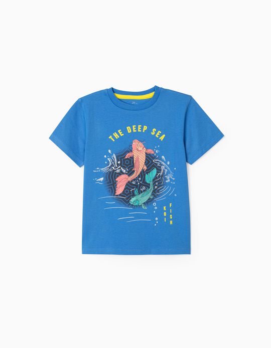 Camiseta de Manga Corta para Niño 'The Deep Sea', Azul