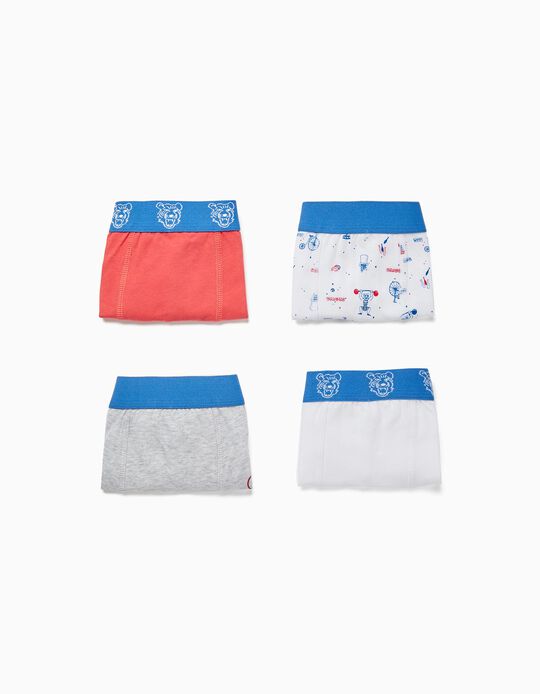 4-Pack Boxer Shorts for Boys 'Tigre', Multicoloured