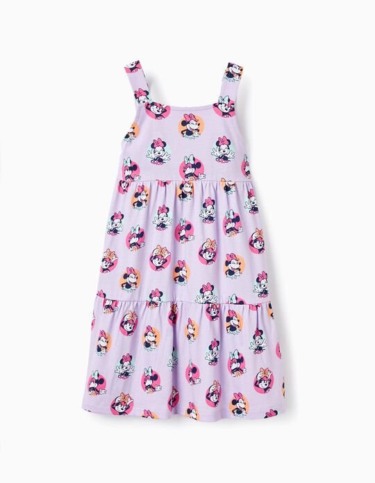 Cotton Dress for Girls 'Minnie Mouse', Purple