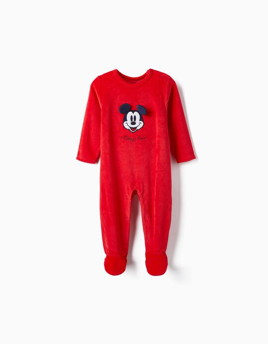 Comprar Online Babygrow de Veludo com Orelhas para Bebé Menino 'Mickey', Vermelho