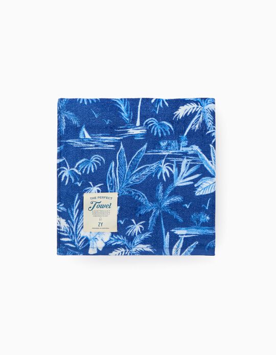 Beach Towel for Boys 'Tropical', Blue
