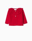 Frill Cardigan for Baby Girls 'B&S', Red