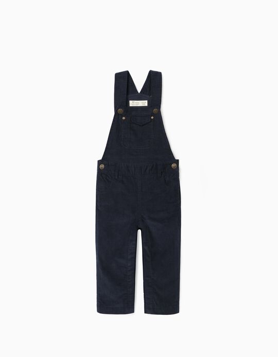 Corduroy Dungarees for Baby Boys, Dark Blue