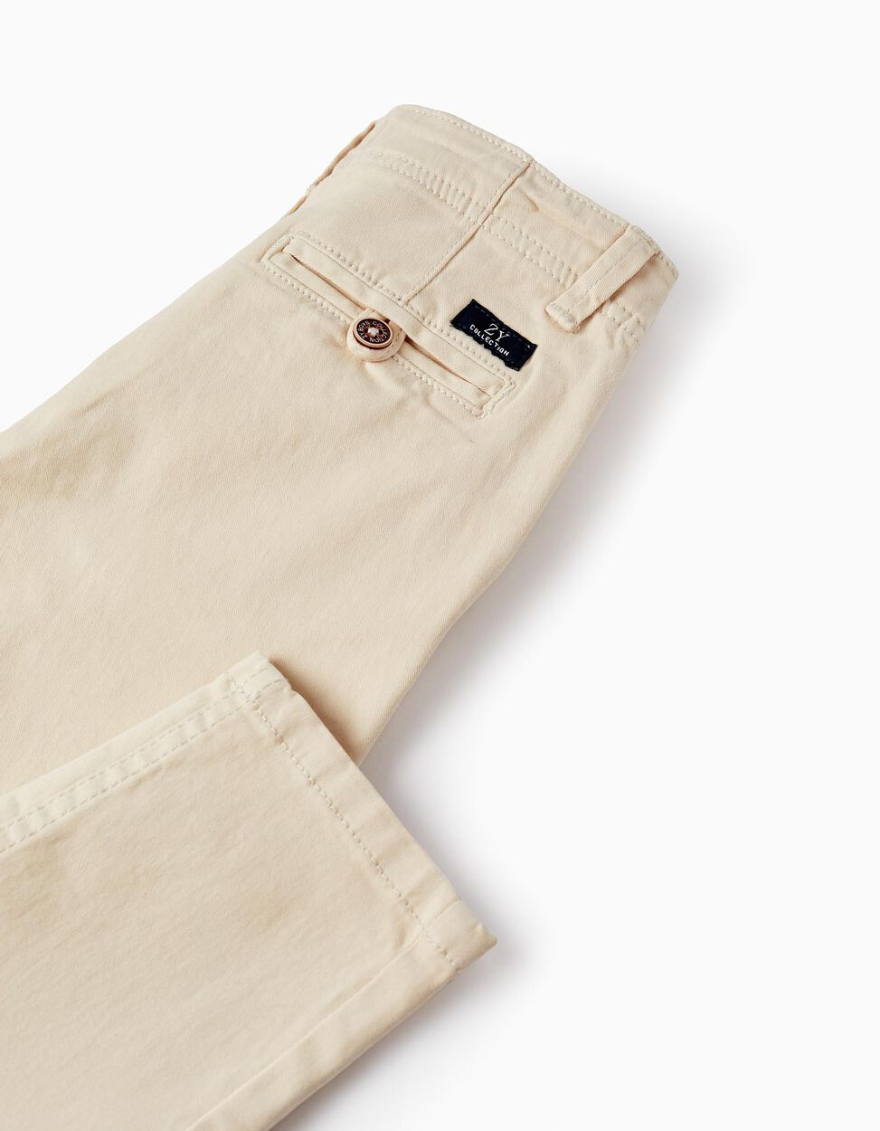 Comprar Online Calças em Sarja de algodão para Menino 'Slim Fit', Bege