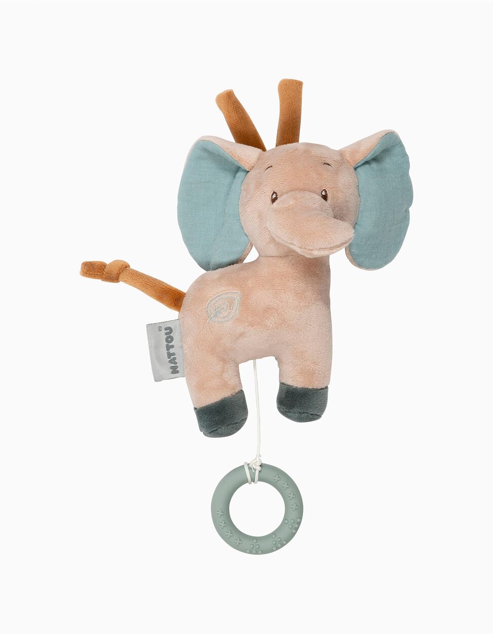 Mini Musical Plush Toy Axel Elephant Nattou 23Cm