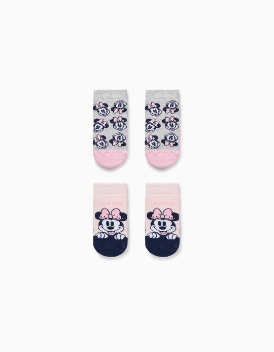 Pack of 2 Pairs of Non-Slip Socks 'Disney', Baby Girls, Multicolour