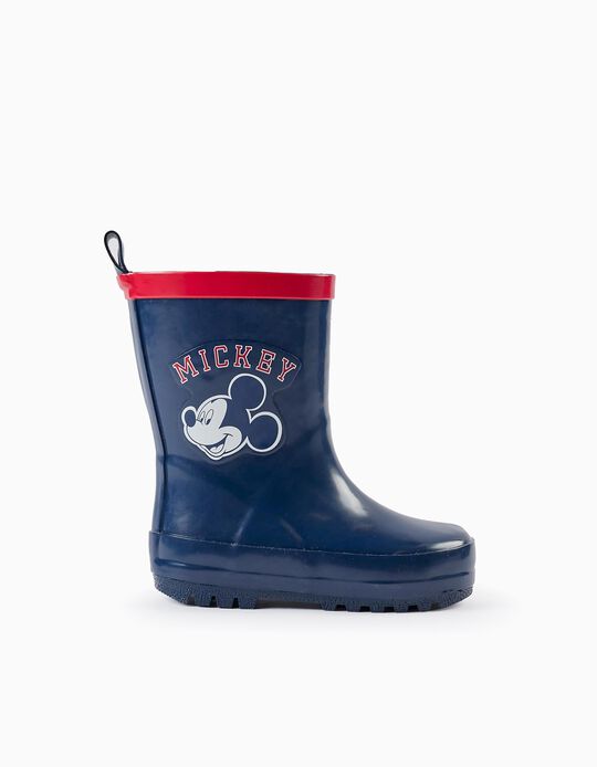 Rubber Rain Boots for Baby Boys 'Mickey', Dark Blue