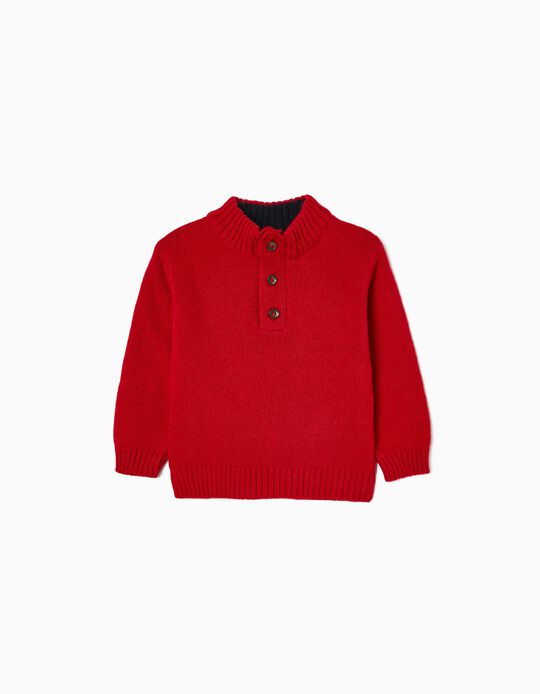 Wool Jumper for Baby Boys, Red